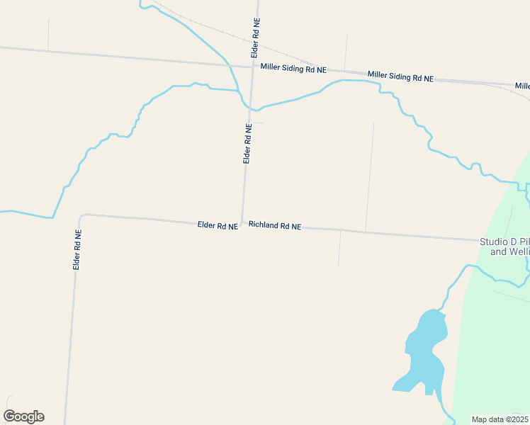 map of restaurants, bars, coffee shops, grocery stores, and more near 6102 Richland Road Northeast in Rushville