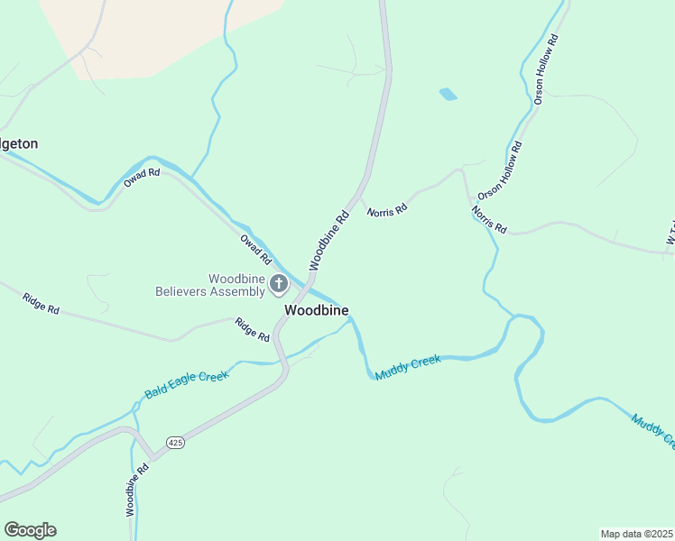 map of restaurants, bars, coffee shops, grocery stores, and more near 1268 Woodbine Road in Airville
