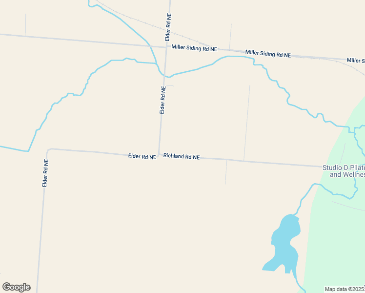 map of restaurants, bars, coffee shops, grocery stores, and more near 6102 Richland Rd NE in Rushville