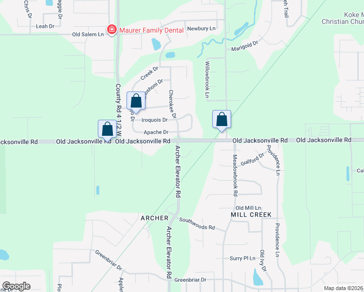 map of restaurants, bars, coffee shops, grocery stores, and more near 4459 Foxbury Lane in Springfield