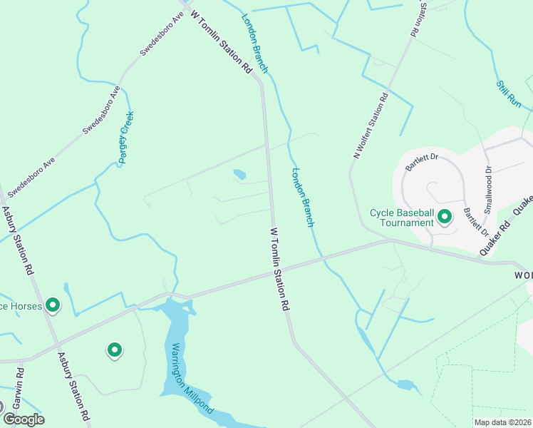 map of restaurants, bars, coffee shops, grocery stores, and more near 152 West Tomlin Station Road in Mickleton