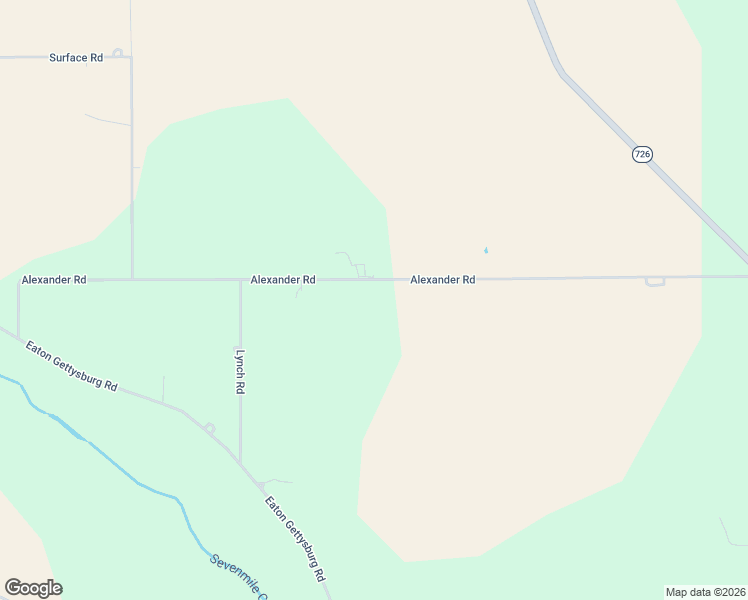 map of restaurants, bars, coffee shops, grocery stores, and more near 1036 Alexander Road in Eaton