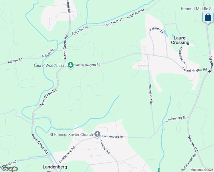 map of restaurants, bars, coffee shops, grocery stores, and more near 110 Skyline Drive in Landenberg