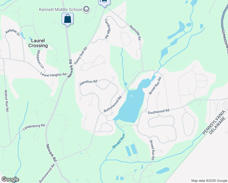 map of restaurants, bars, coffee shops, grocery stores, and more near 14 Langton Hill Road in Landenberg