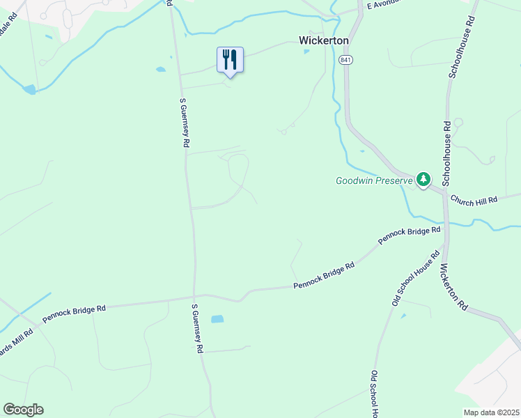 map of restaurants, bars, coffee shops, grocery stores, and more near 156 Janine Way in West Grove