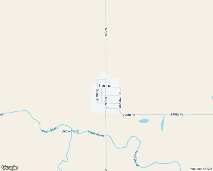 map of restaurants, bars, coffee shops, grocery stores, and more near 406 Maple Street in Leona