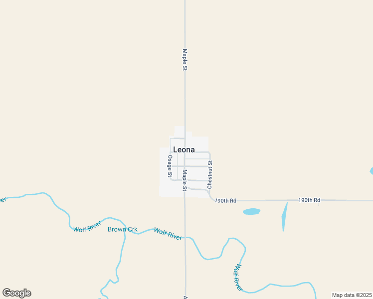 map of restaurants, bars, coffee shops, grocery stores, and more near 406 Maple Street in Leona