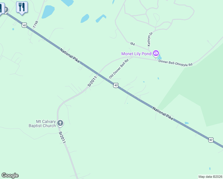 map of restaurants, bars, coffee shops, grocery stores, and more near 42 Old Dinner Bell Road in Farmington