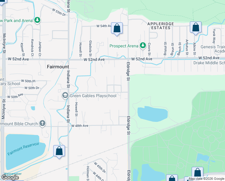 map of restaurants, bars, coffee shops, grocery stores, and more near 14175 West 50th Avenue in Golden