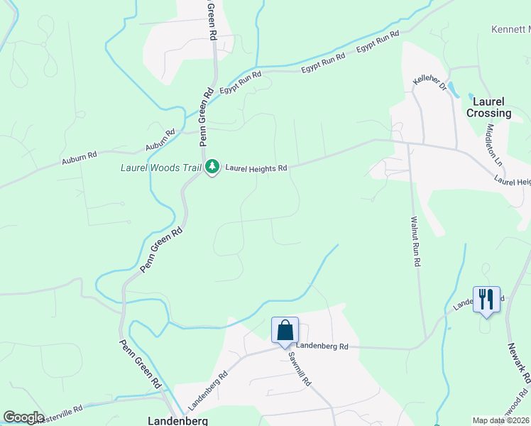 map of restaurants, bars, coffee shops, grocery stores, and more near 113 Skyline Drive in Landenberg