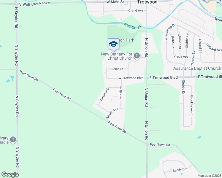 map of restaurants, bars, coffee shops, grocery stores, and more near 62 Chaplen Drive in Dayton