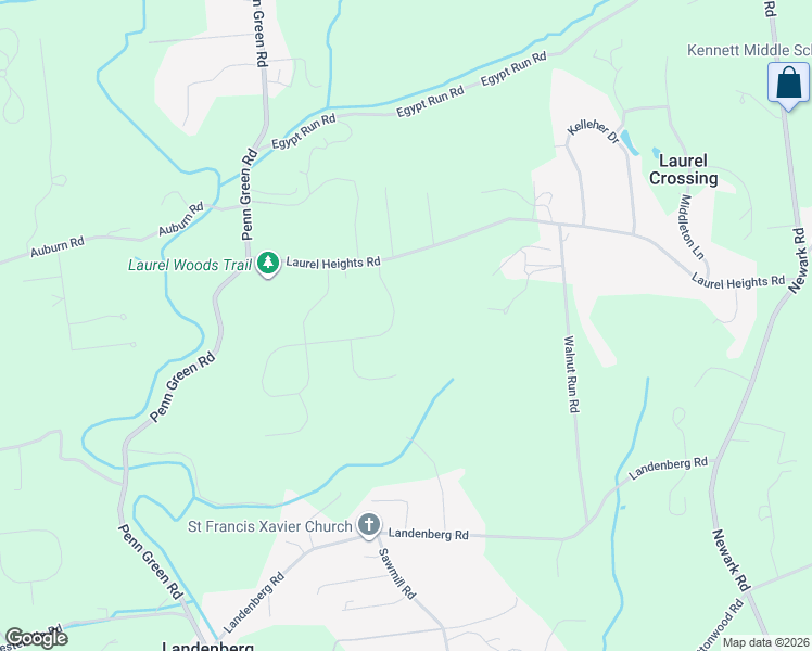 map of restaurants, bars, coffee shops, grocery stores, and more near 110 Skyline Drive in Landenberg