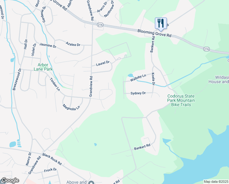 map of restaurants, bars, coffee shops, grocery stores, and more near 25 Timber Lane in Hanover