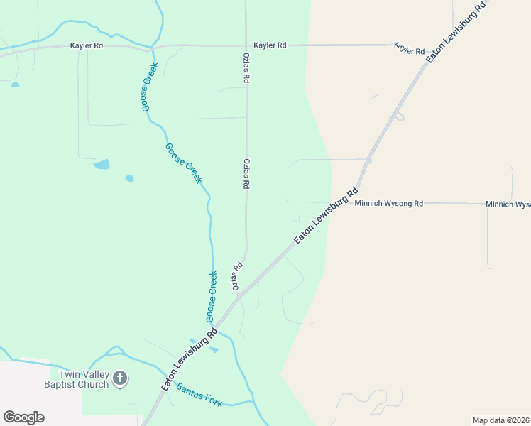 map of restaurants, bars, coffee shops, grocery stores, and more near 3306 Ozias Road in Eaton