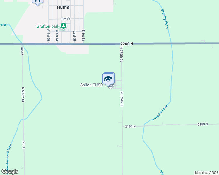map of restaurants, bars, coffee shops, grocery stores, and more near 21731 North 575th Street in Hume