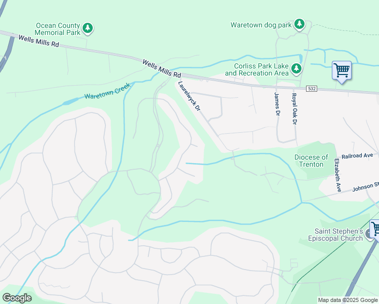 map of restaurants, bars, coffee shops, grocery stores, and more near 51 Belmar Boulevard in Ocean Township