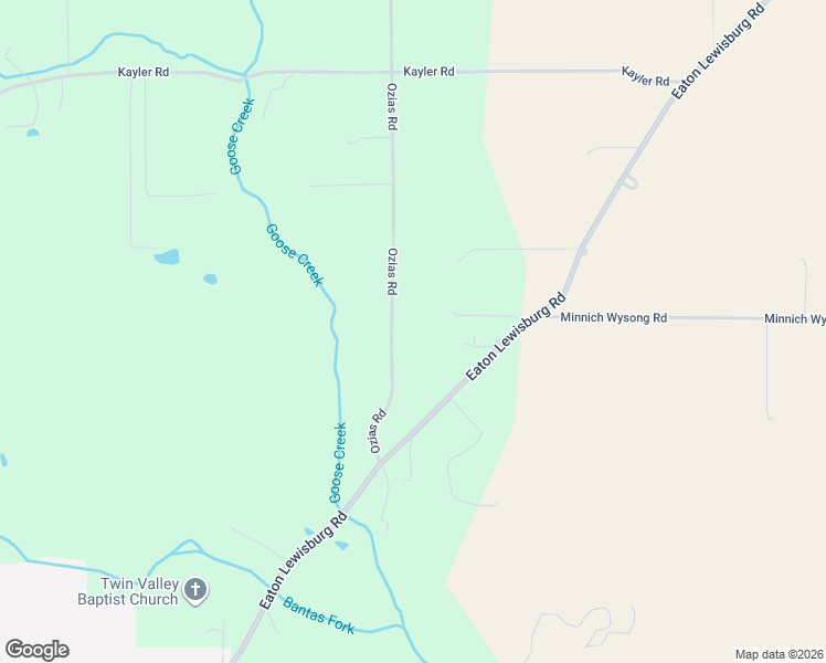 map of restaurants, bars, coffee shops, grocery stores, and more near 3306 Ozias Road in Eaton