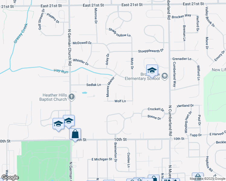 map of restaurants, bars, coffee shops, grocery stores, and more near 1404 Wolf Court in Indianapolis