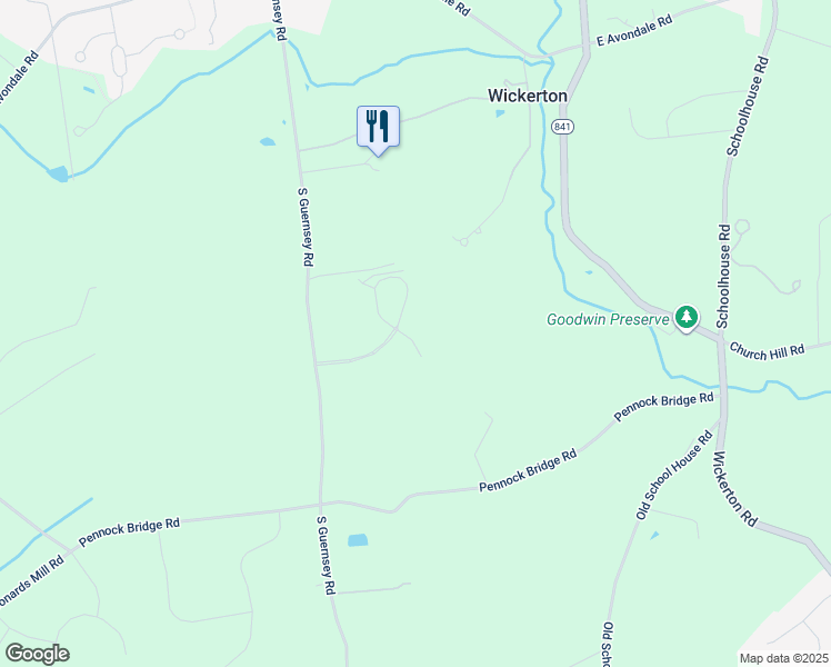 map of restaurants, bars, coffee shops, grocery stores, and more near 149 Janine Way in West Grove