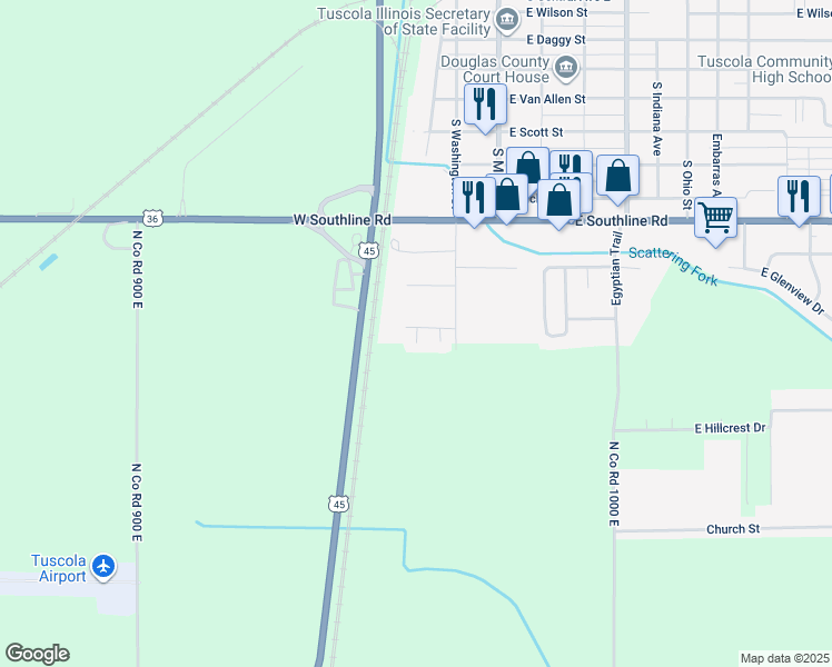 map of restaurants, bars, coffee shops, grocery stores, and more near 298 Nicholas Drive in Tuscola
