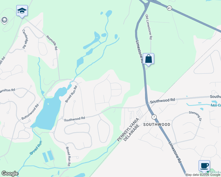 map of restaurants, bars, coffee shops, grocery stores, and more near 240 Crescent Road in Landenberg