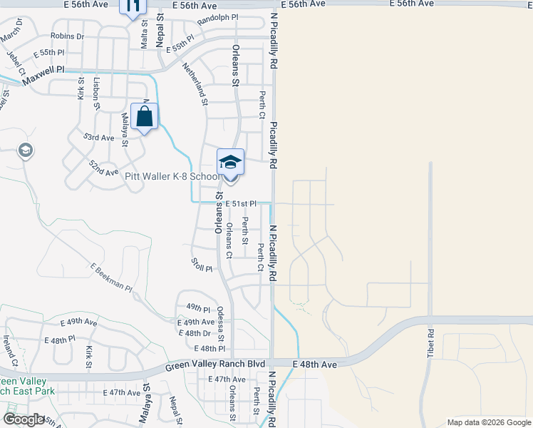 map of restaurants, bars, coffee shops, grocery stores, and more near in Denver