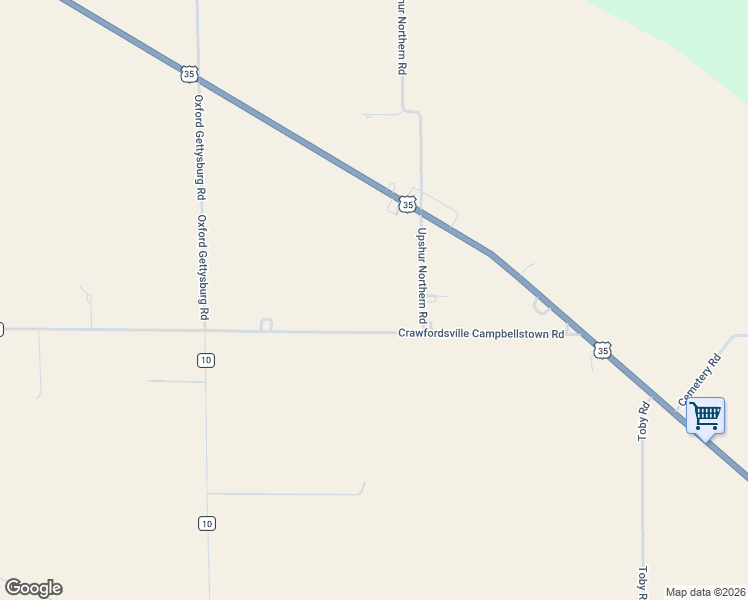 map of restaurants, bars, coffee shops, grocery stores, and more near 3127 Upshur Northern Road in Eaton