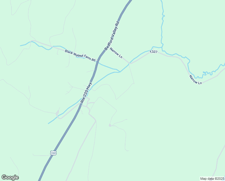 map of restaurants, bars, coffee shops, grocery stores, and more near Bi-Ran Farms Road in Bedford County