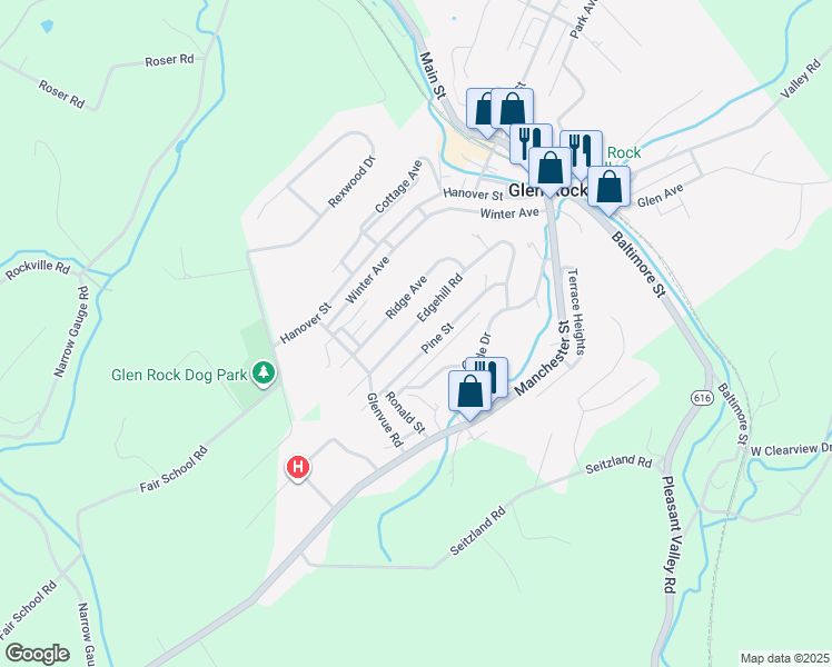 map of restaurants, bars, coffee shops, grocery stores, and more near 177 Edgehill Rd in Glen Rock