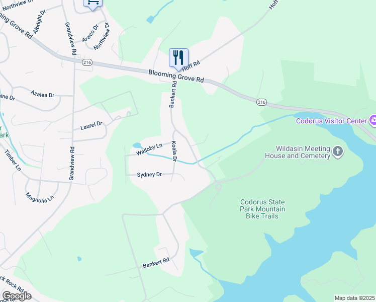 map of restaurants, bars, coffee shops, grocery stores, and more near 612 Bankert Road in Hanover