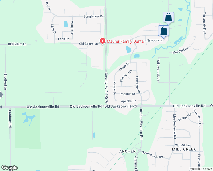 map of restaurants, bars, coffee shops, grocery stores, and more near 852 S Bradfordton Rd in Springfield