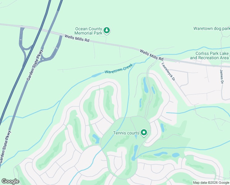 map of restaurants, bars, coffee shops, grocery stores, and more near 33 Spring Lake Boulevard in Ocean Township