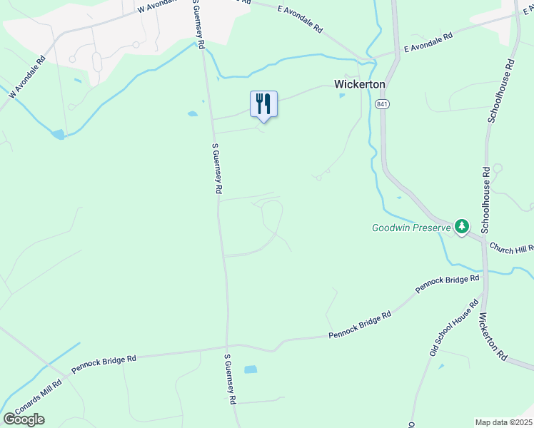 map of restaurants, bars, coffee shops, grocery stores, and more near 135 Janine Way in West Grove