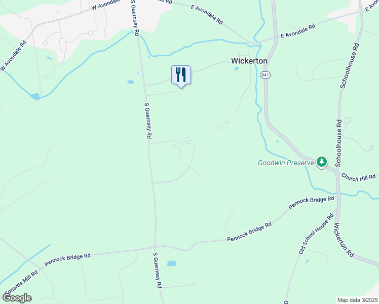 map of restaurants, bars, coffee shops, grocery stores, and more near 125 Janine Way in West Grove