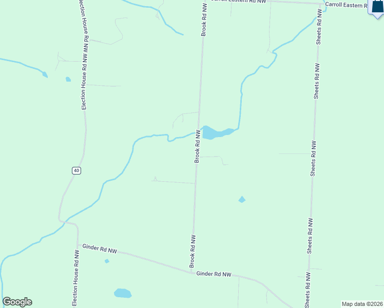 map of restaurants, bars, coffee shops, grocery stores, and more near 4285 Brook Road Northwest in Lancaster