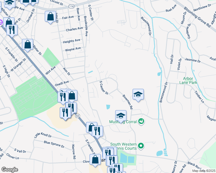 map of restaurants, bars, coffee shops, grocery stores, and more near 421 Debbie Court in Hanover