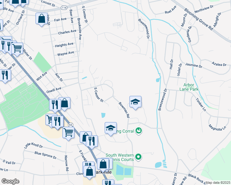 map of restaurants, bars, coffee shops, grocery stores, and more near 146 Bowman Road in Hanover