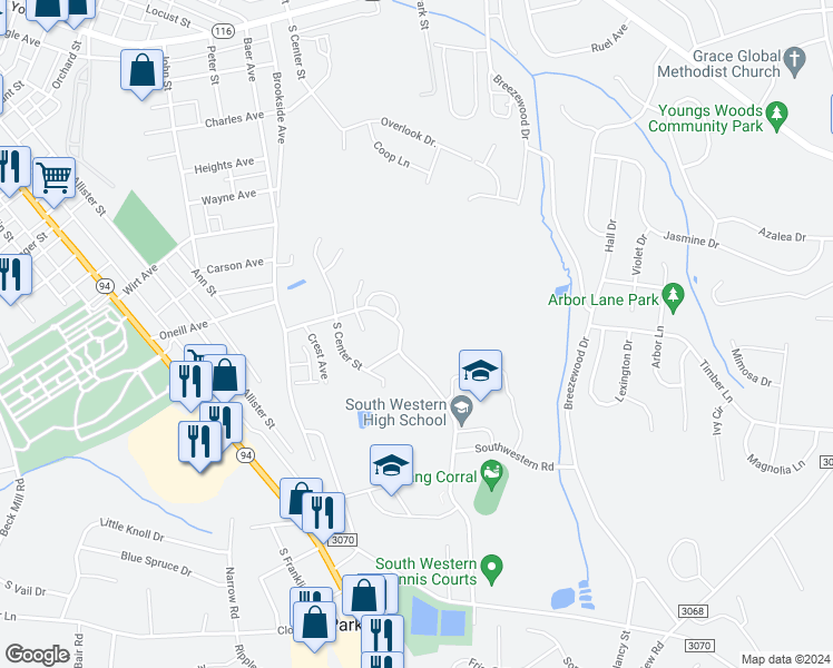 map of restaurants, bars, coffee shops, grocery stores, and more near 142 Bowman Road in Hanover