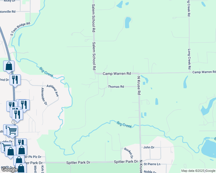 map of restaurants, bars, coffee shops, grocery stores, and more near 4638 Thomas Road in Decatur