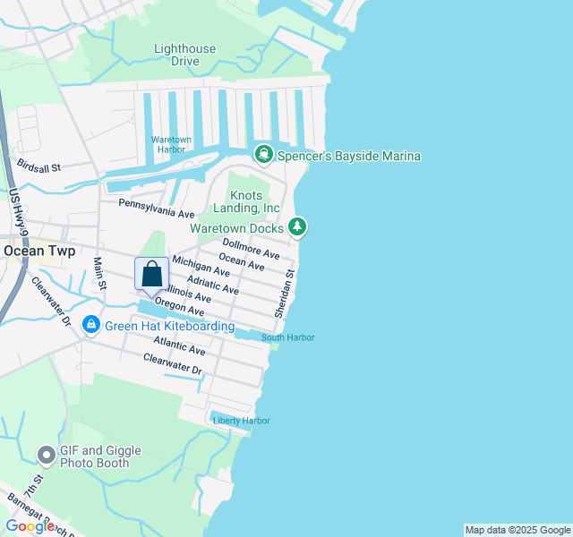 map of restaurants, bars, coffee shops, grocery stores, and more near 113 Ocean Avenue in Ocean Township