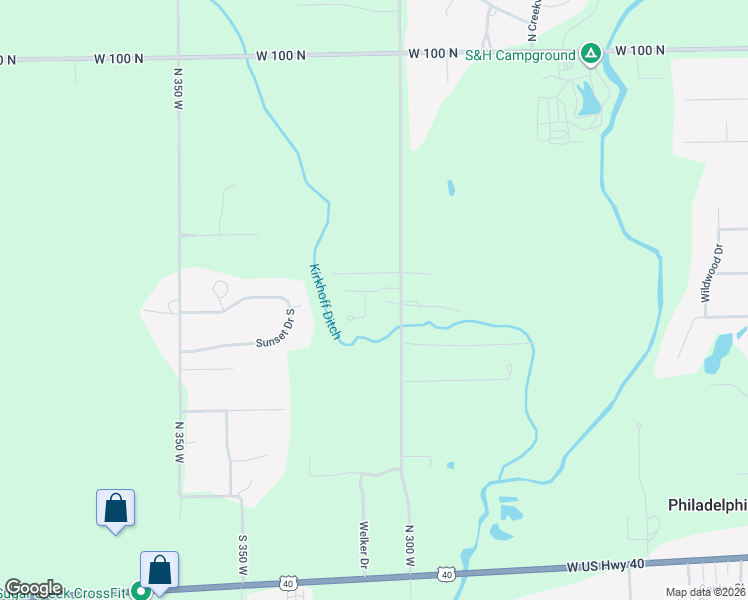 map of restaurants, bars, coffee shops, grocery stores, and more near 3005 Walnut Court in Greenfield