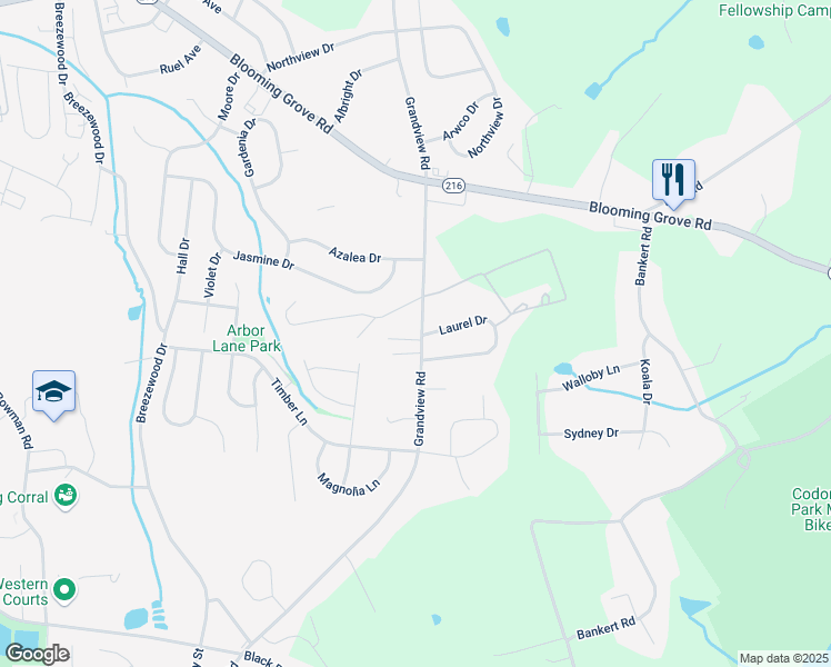 map of restaurants, bars, coffee shops, grocery stores, and more near 2 Graybill Court in Hanover