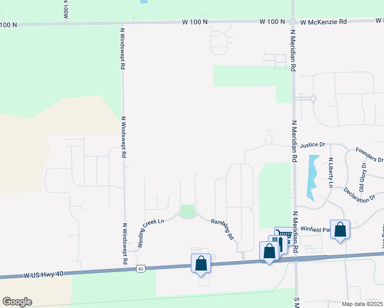 map of restaurants, bars, coffee shops, grocery stores, and more near 285 Schoolhouse Drive in Greenfield