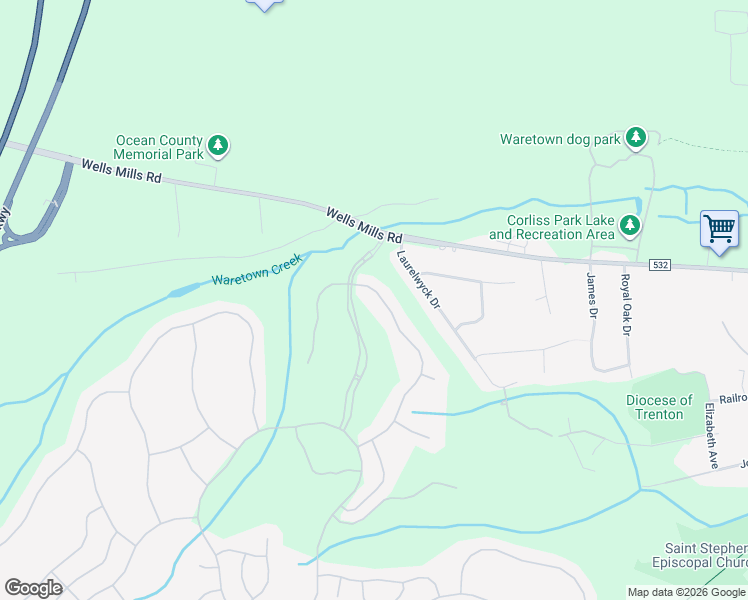 map of restaurants, bars, coffee shops, grocery stores, and more near 19 Belmar Boulevard in Ocean Township