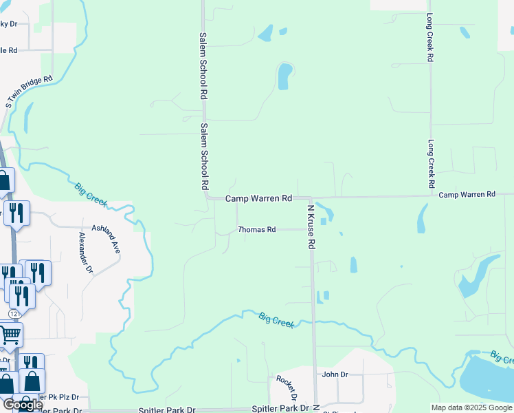 map of restaurants, bars, coffee shops, grocery stores, and more near 6090 Thomas Road in Decatur