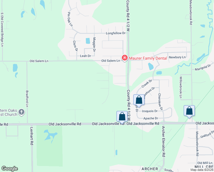 map of restaurants, bars, coffee shops, grocery stores, and more near 681 South Bradfordton Road in Springfield