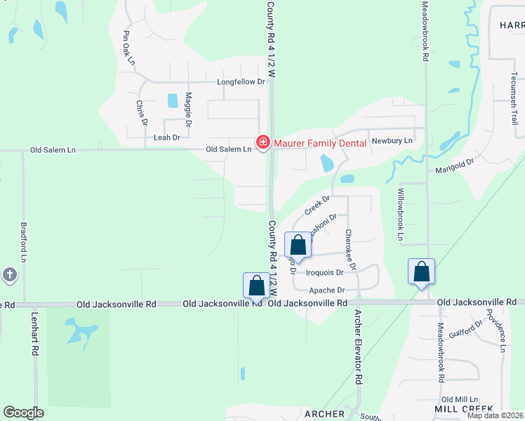 map of restaurants, bars, coffee shops, grocery stores, and more near 618-852 S Bradfordton Rd in Springfield