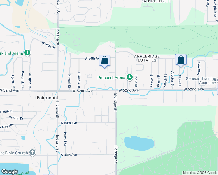 map of restaurants, bars, coffee shops, grocery stores, and more near 14000 West 52nd Avenue in Golden