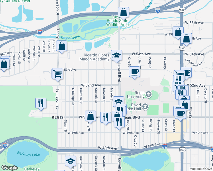map of restaurants, bars, coffee shops, grocery stores, and more near in Berkley