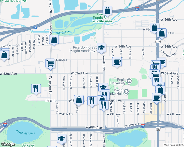 map of restaurants, bars, coffee shops, grocery stores, and more near in Berkley
